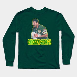 Canberra Raiders - Mal Meninga - CHICKEN GEORGE Long Sleeve T-Shirt